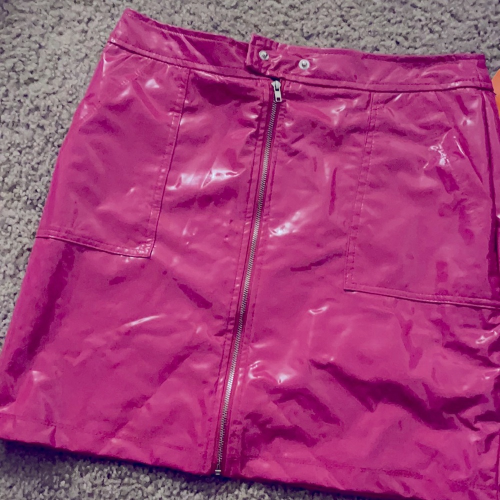 Faux leather skirt
